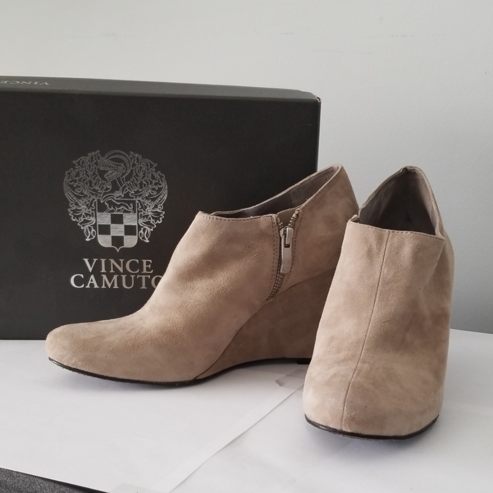 Vince Camuto Suede Wedge Booties